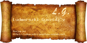 Ludmerszki Gusztáv névjegykártya